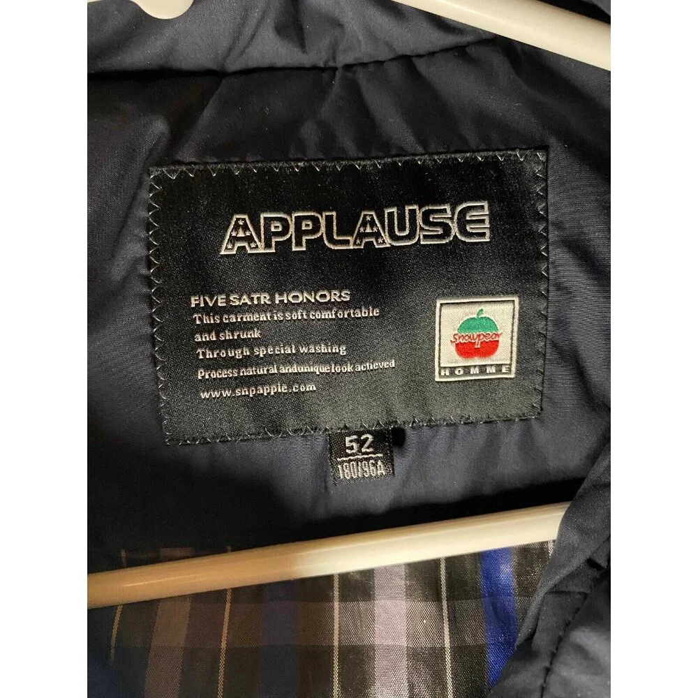 Vtg Applause Quilted Jacket Mens 52 Workwear Snowpear